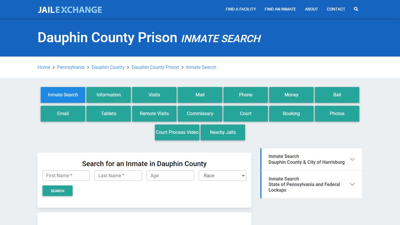 Dauphin County Prison, PA Inmate Search: Roster & Mugshots - Jail Exchange